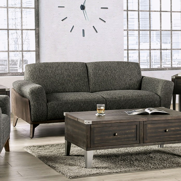 Kloten MSM Upholstered Sofa in Gray - Furniture of America