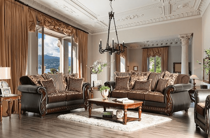 Franklin Traditional Victorian Print Sofa