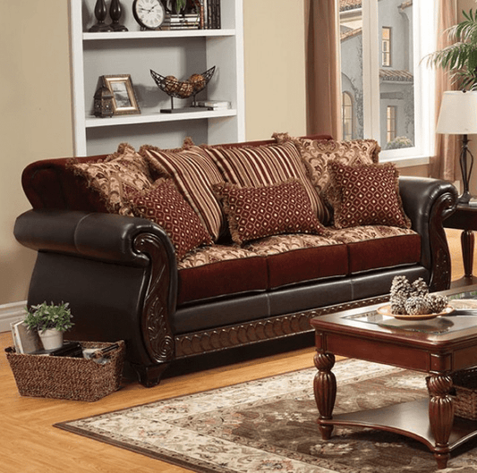 Franklin II Traditional Victorian Print Sofa