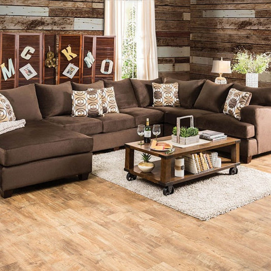 Wessington Transitional Sofa in Chocolate