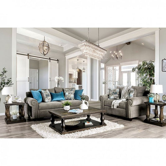 Mott Sofa & Loveseat in Gray