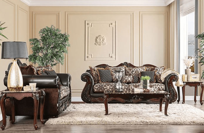 Jamael Traditional Victorian Print Sofa