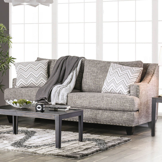 Erika Contemporary Gray Upholstered Sofa