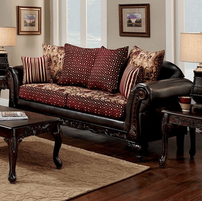 Ellis Traditional Chenille Rolled Arm Sofa