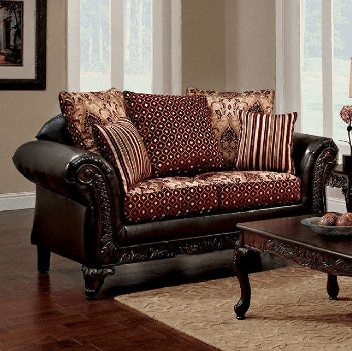 Ellis Traditional Chenille Rolled Arm Sofa