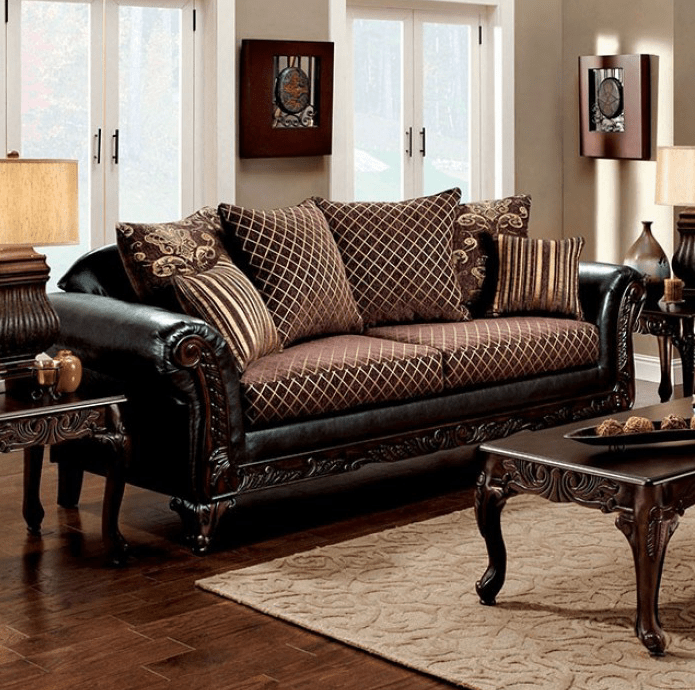 San Roque Traditional Rolled Arm Sofa