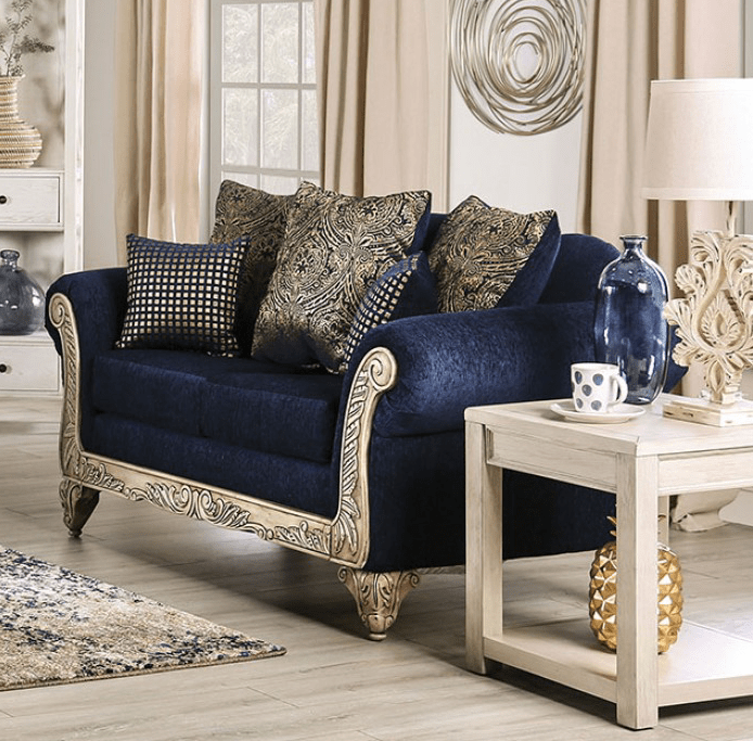 Marinella Traditional Upholstered Sofa - Furniture of America