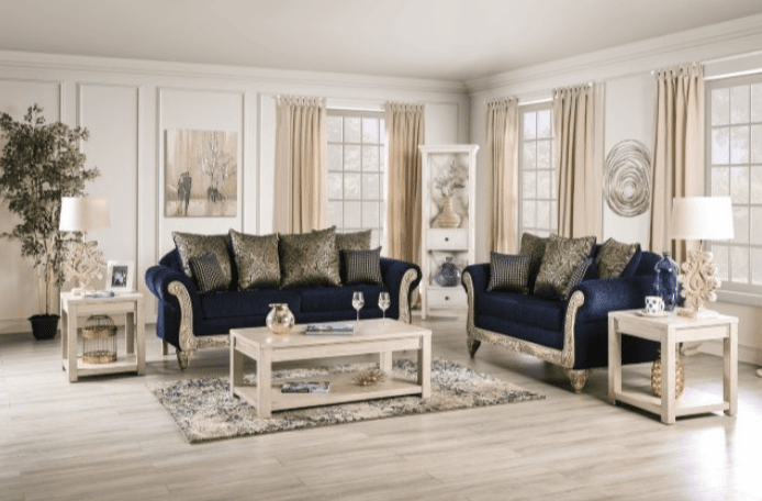 Marinella Traditional Upholstered Sofa - Furniture of America