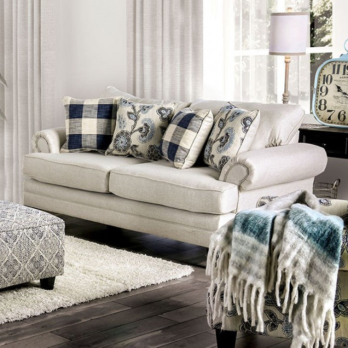 Nash Sofa & Loveseat in Ivory