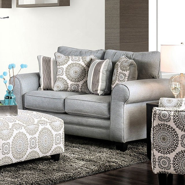 Misty Transitional Revolution Fabric Upholstered Sofa