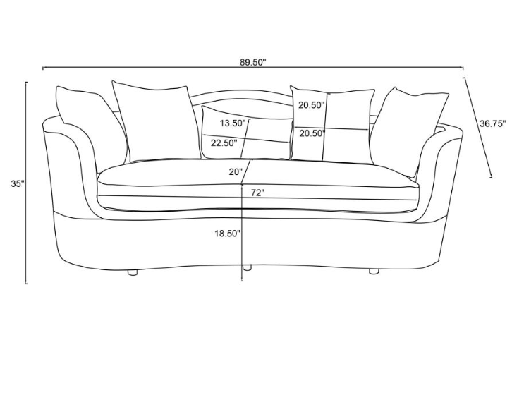 Kamilah Upholstered Sofa with Camel Back Beige