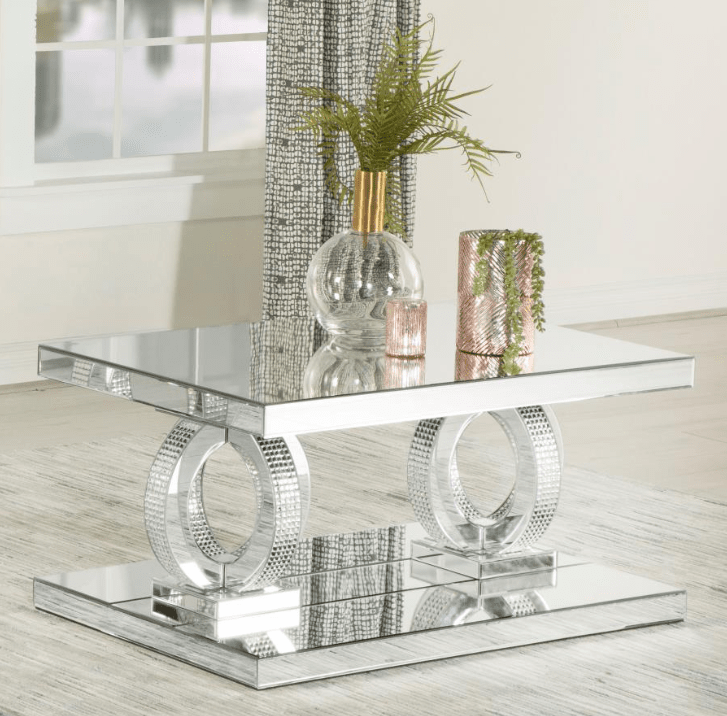 Breena Rectangular Mirrored Coffee Table