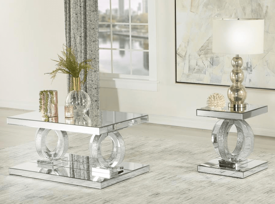 Breena Rectangular Mirrored Coffee Table