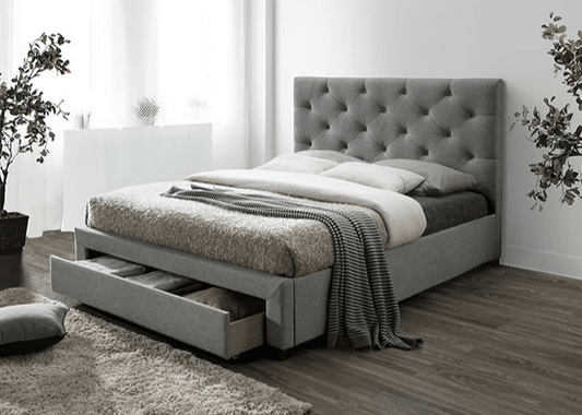 Sybella Upholstered Storage Bed in Gray