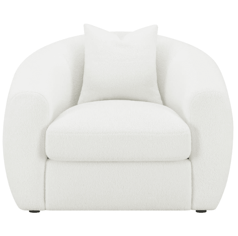 Jagger White Teddy Bear Fabric Chair