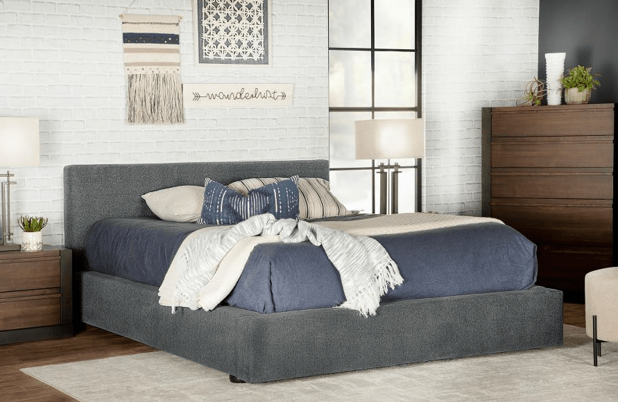 Gregory Full Size Upholstered Platform Bed Graphite