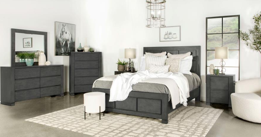 Lorenzo 5-drawer Chest Dark Grey