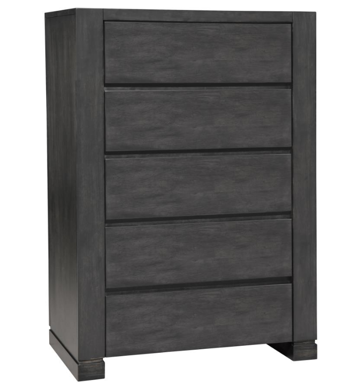 Lorenzo 5-drawer Chest Dark Grey