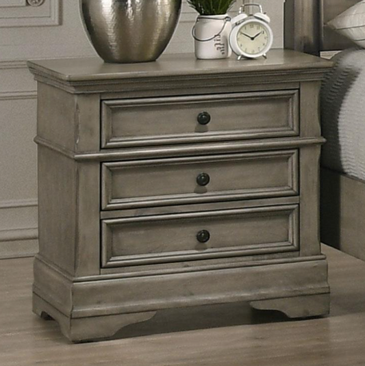 Manchester 3-drawer Nightstand Wheat