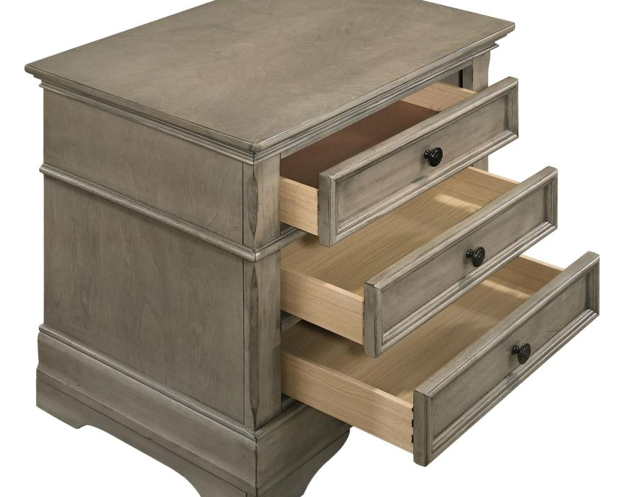 Manchester 3-drawer Nightstand Wheat