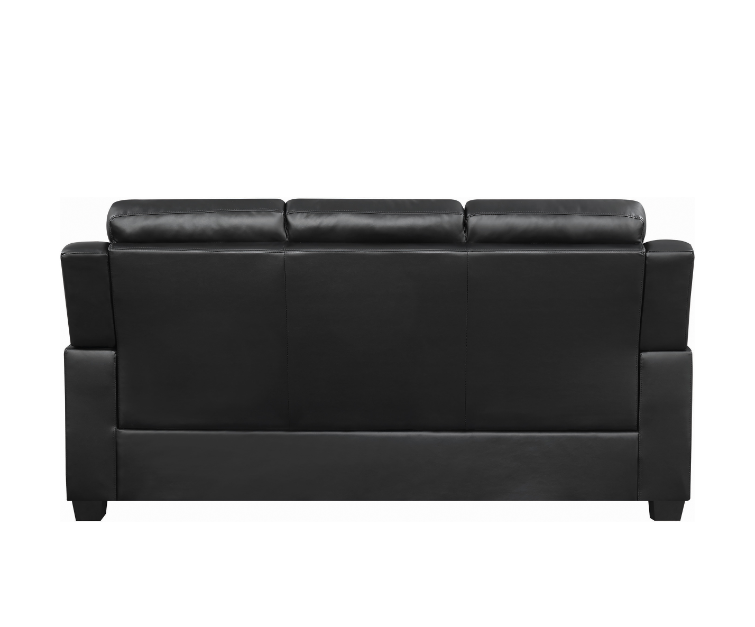 Finley Black Tufted Leatherette Sofa & Loveseat Set