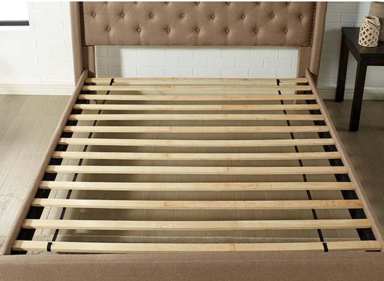 Carly Transitional Style Button Tufted Full Platform Bed