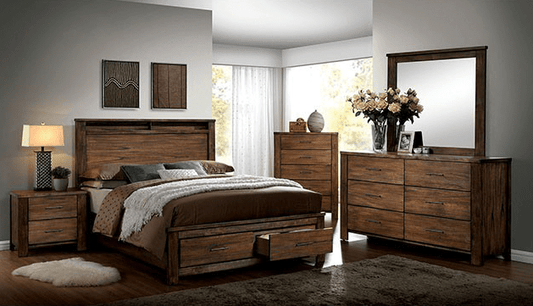 Elkton Rustic Cabin 5 Piece Queen Bedroom Set