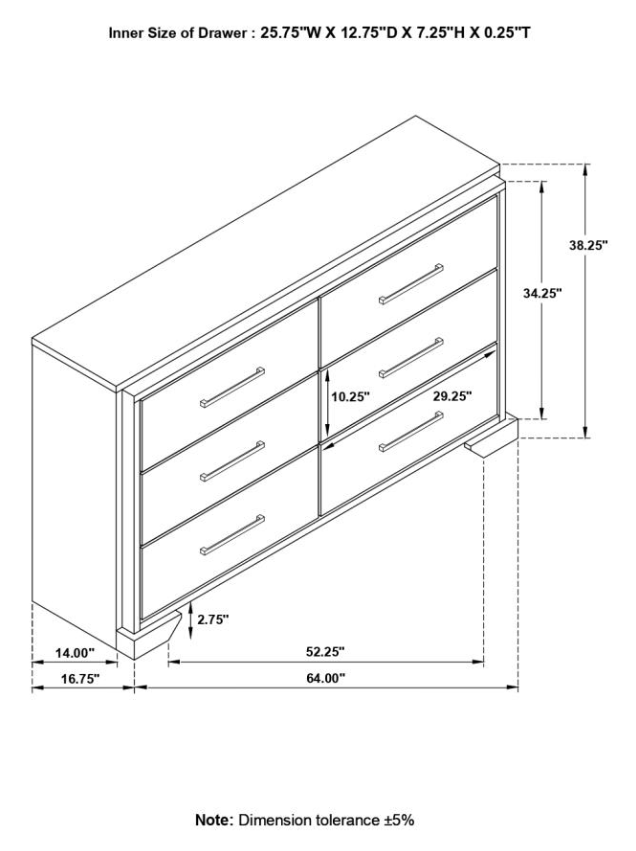 Baker Collection 6-Drawer Dresser