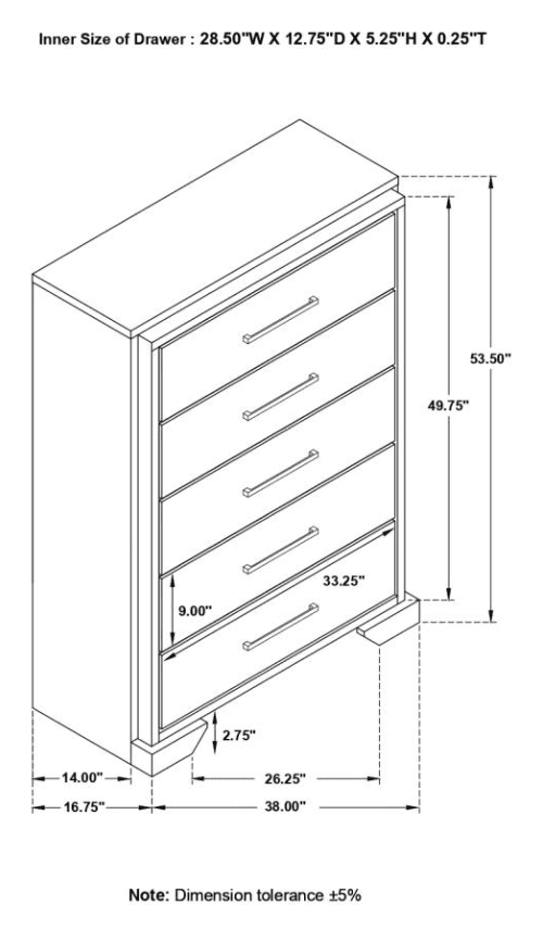 Baker Collection 5-Drawer Chest