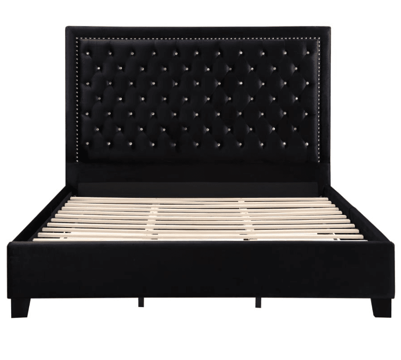 Hailey Collection Button Tufted King Platform Bed