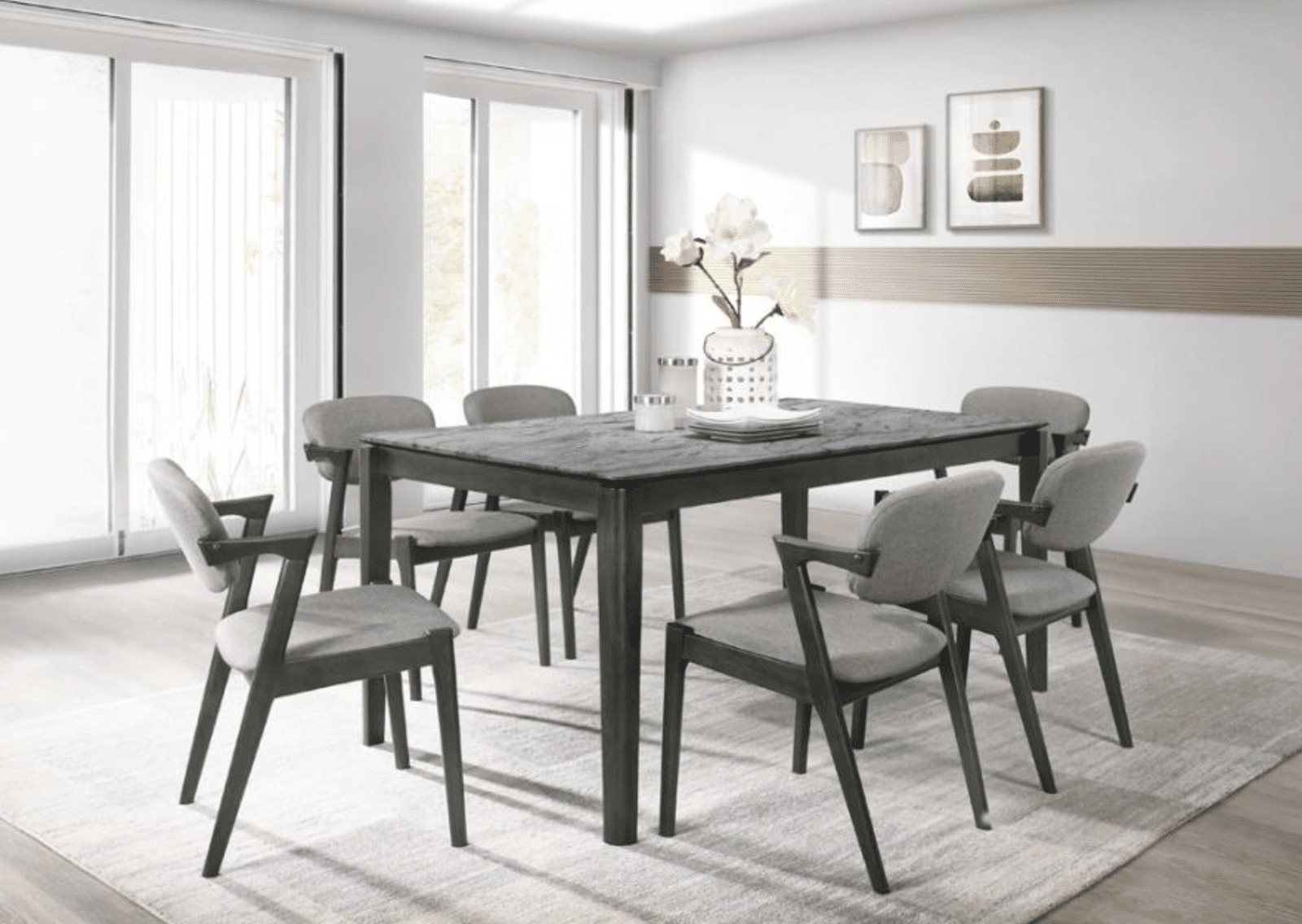 Stevie 5-piece Rectangular Dining Set - 2 Finish Options