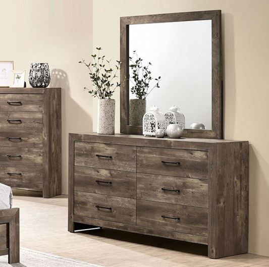 Larissa Rustic 6-Drawer Dresser in Natural