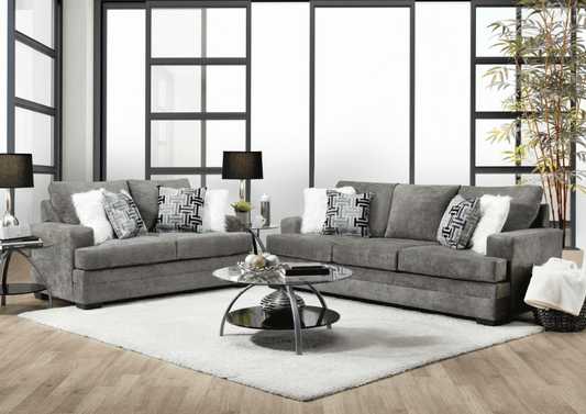 2700 Cloud Charcoal Sofa & Loveseat Set