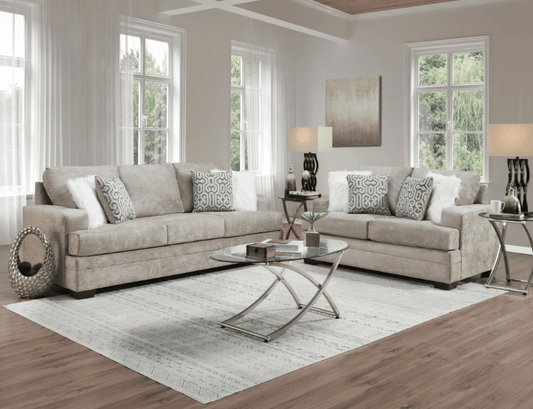 2700 Earth Cement Sofa & Loveseat Set