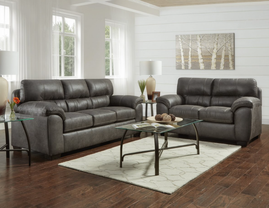 5603 Sequoia Sofa & Loveseat Set in Ash - Affordable Furniture