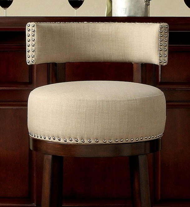 Lynsey Transitional 30" Upholstered Bar Stool Set of 2