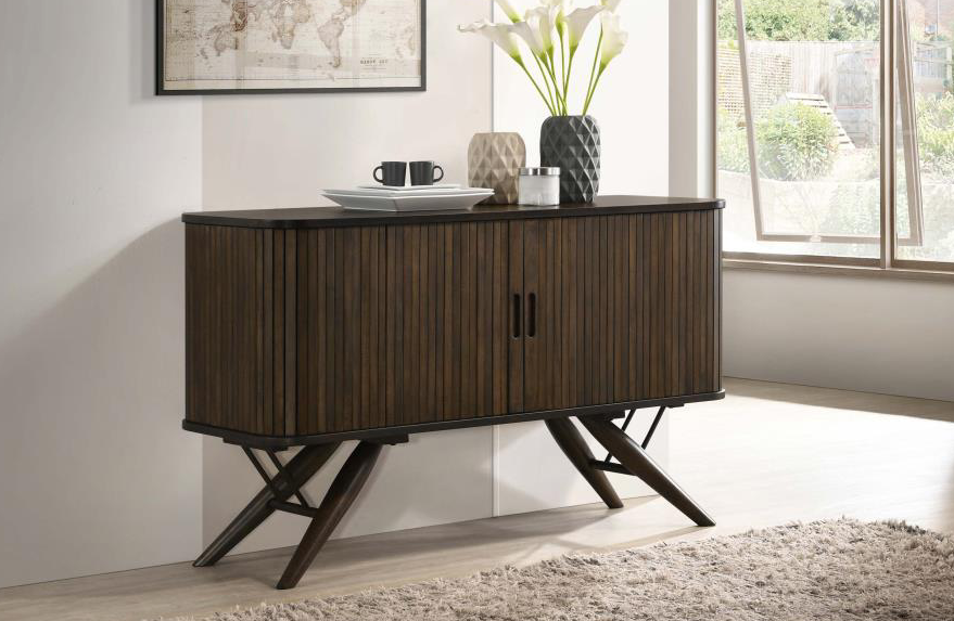 Wes 2-door Rectangular Server Dark Walnut