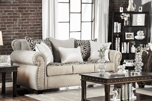 The Sinatra Sofa in Champagne Chenille Fabric