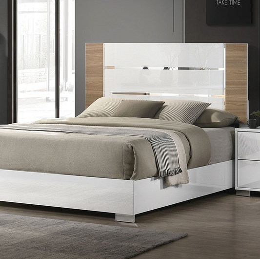 Erlangen Modern King Bedroom Collection - White & Natural