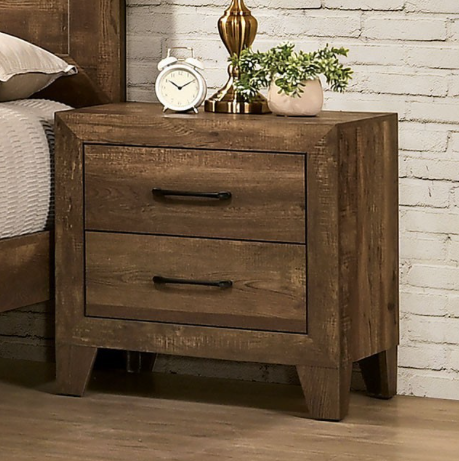 Wentworth Rustic Full Panel Bed in Light Walnut