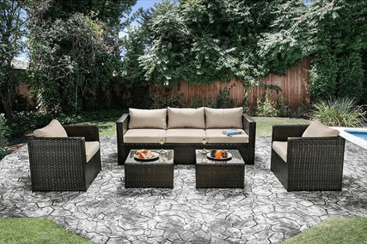 Olina 5 Piece Wicker Patio Conversation Set