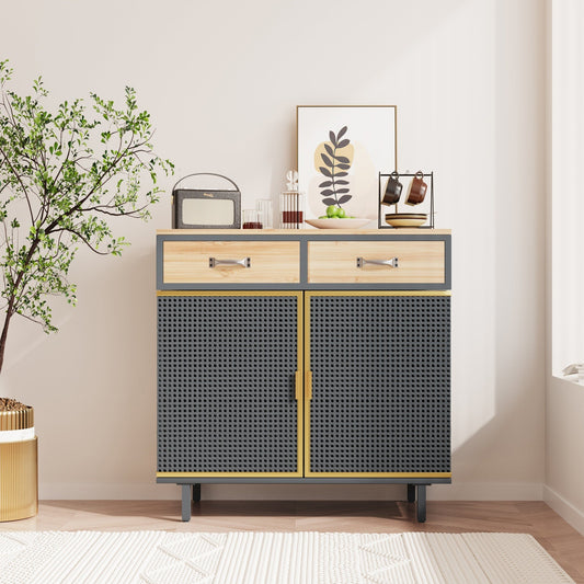 31.5" Modern Sideboard in Carbonized Bamboo