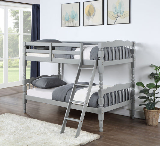 ACME Homestead Twin/Twin Bunk Bed in Gray Finish BD00864