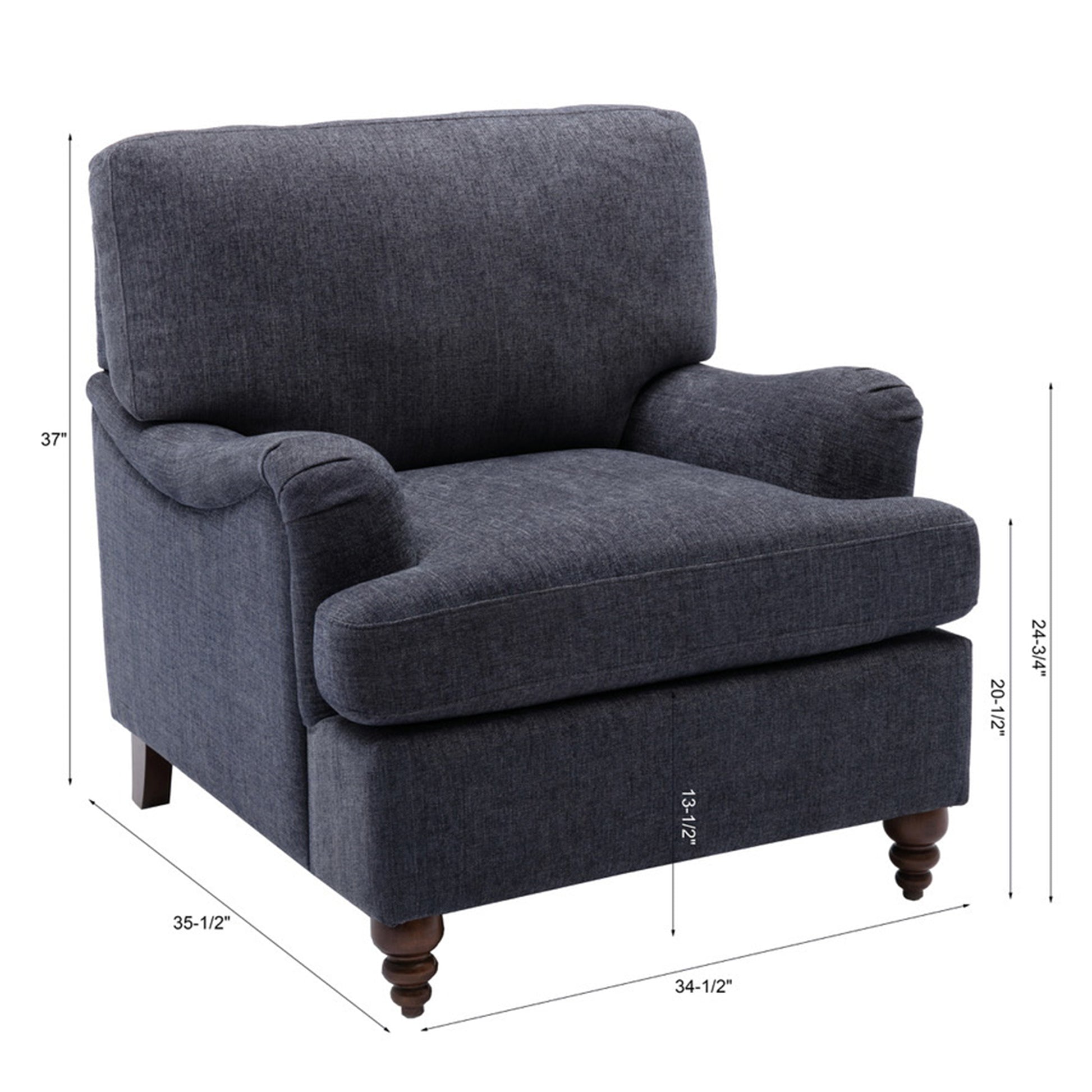 Candor Arm Chair - Navy