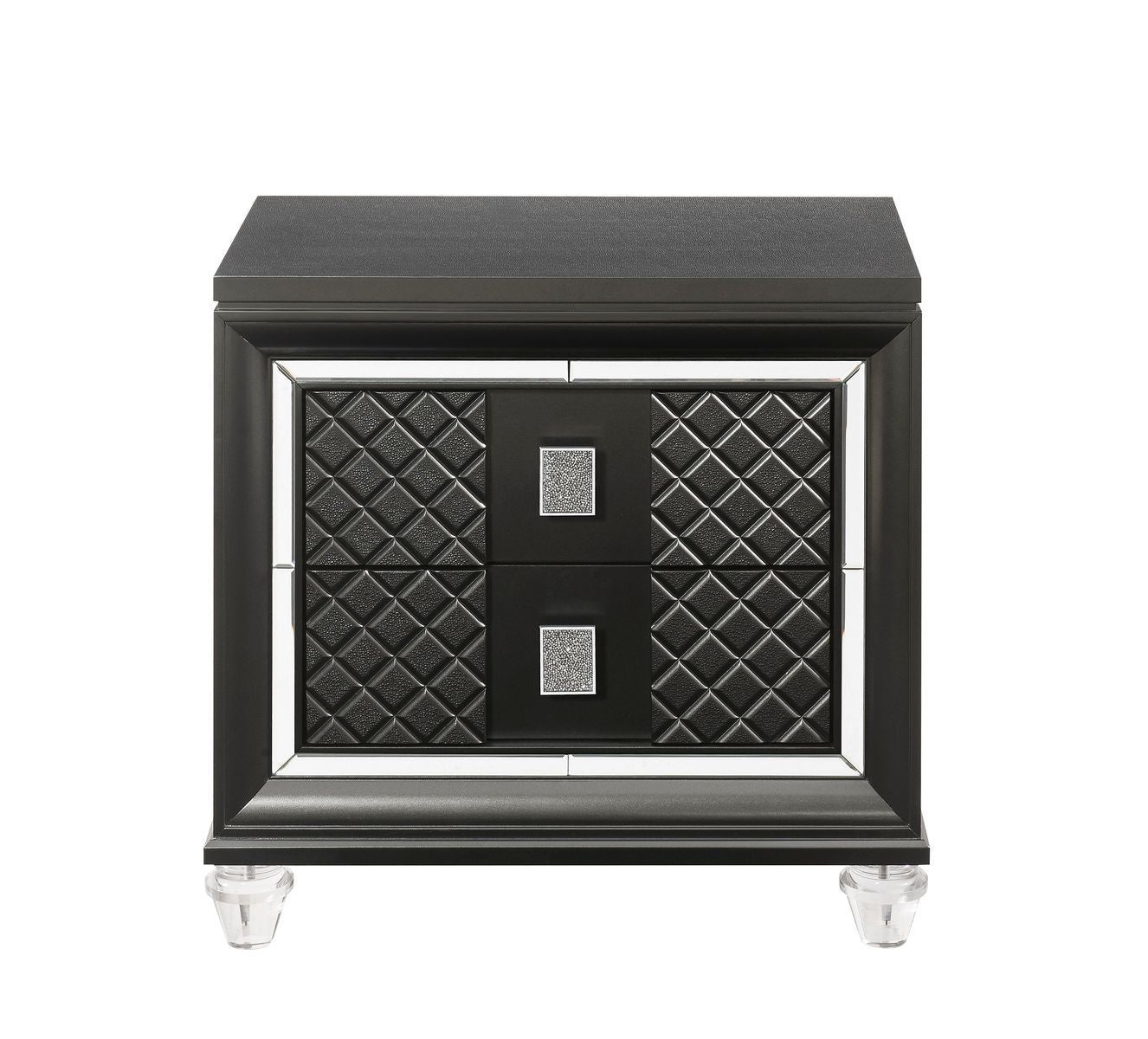 ACME Sawyer Nightstand, Metallic Gray 27973