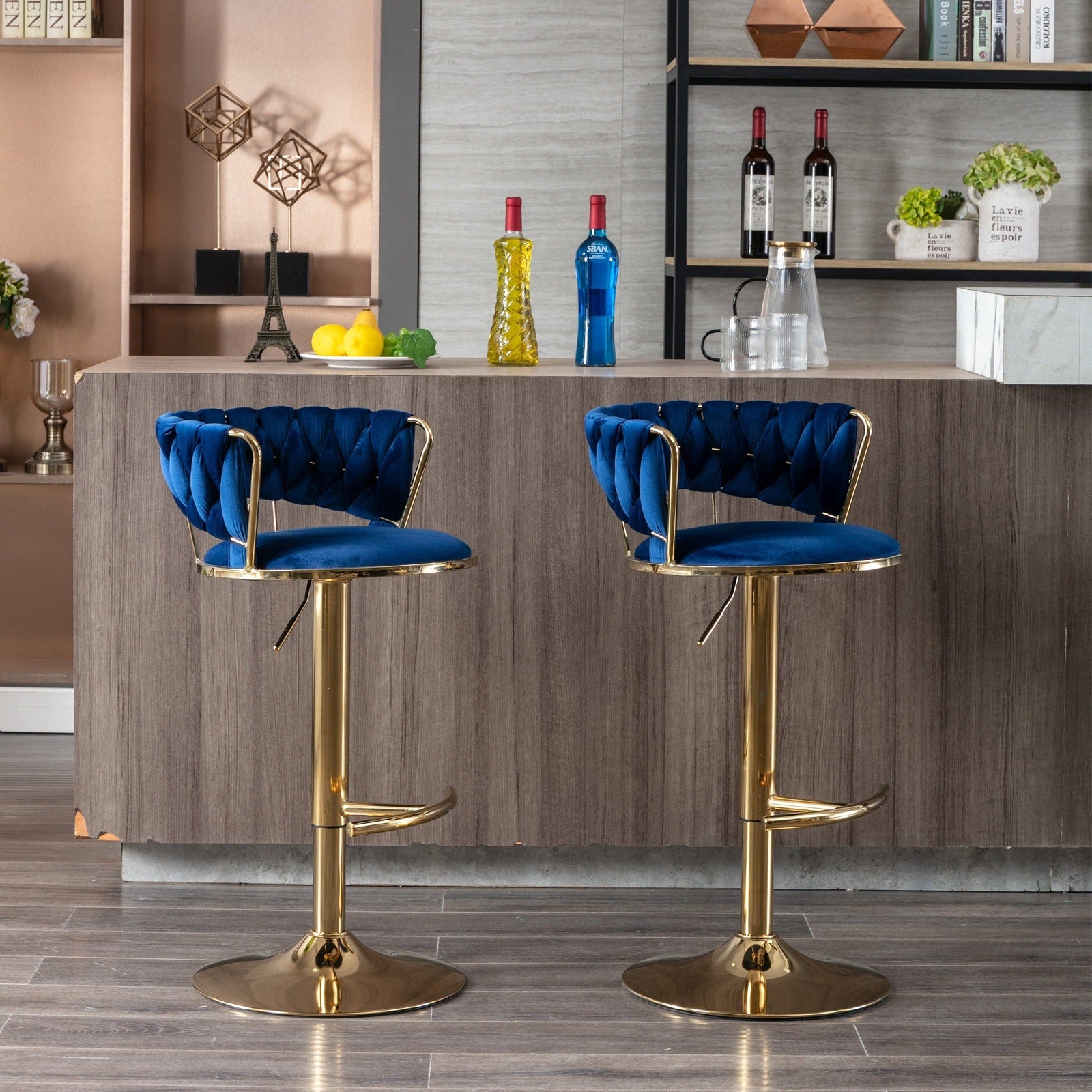 Gold swivel best sale bar stool